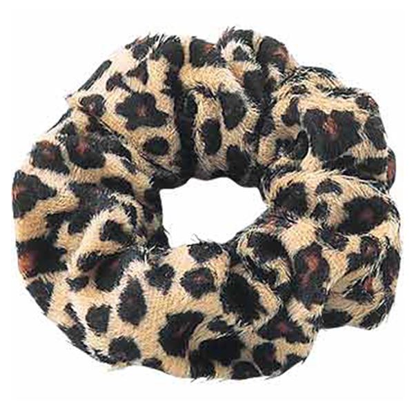 Scrunchie - Velour & elastic - Leopard - Hair Accessories
