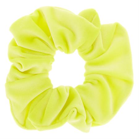Scrunchie - Velour & elastic - Neon Yellow - Hair Accessories