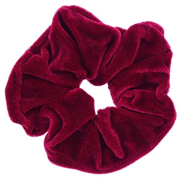 Scrunchie - Velour & elastic - Red - Hair Accessories