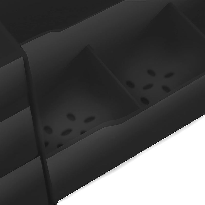 UNIQ Organiser for makeup & skincare products - 9 compartments - Black - Organiser