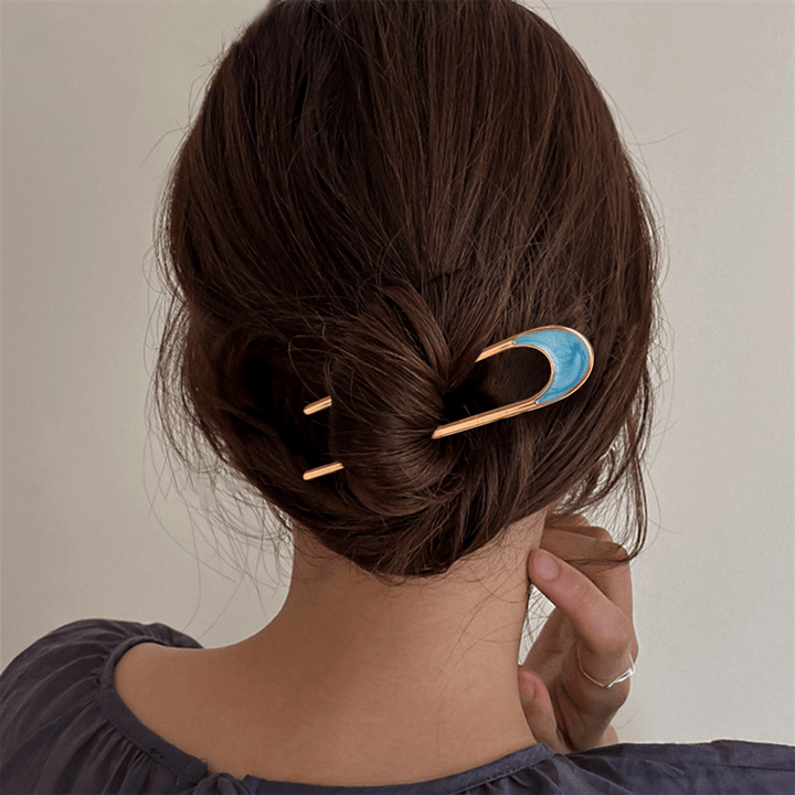 Chris Rubin Alina French Hairpin - Yellow Stardust - Hair Accessories