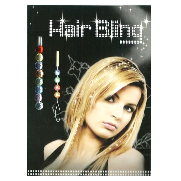Hair Bling - 8 coloured crystal diamonds - | Fashiongirl