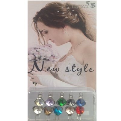 Hair Bling - mix coloured Diamonds for hair (10 pcs) - | Fashiongirl