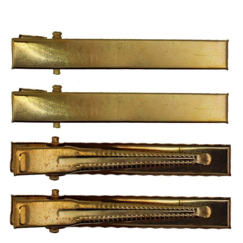 Metal hair clips in gold, 8 pcs - | Fashiongirl