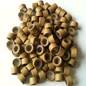 Microrings with silicone for extensions - Blond 100 pcs - | Fashiongirl