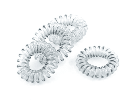 Spiral rubber bands - Clear 4 pcs - | Fashiongirl