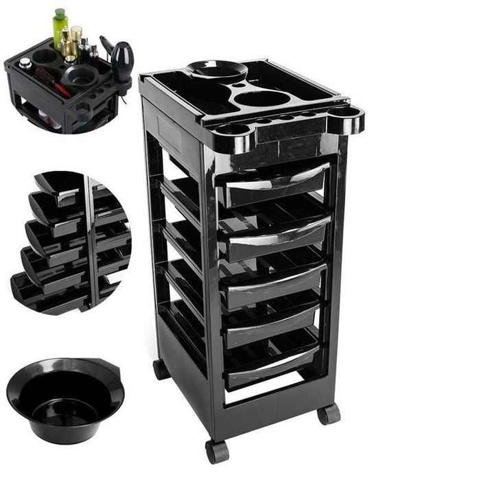 UNIQ hairdressing trolley / trolley roller table - Black - | Fashiongirl