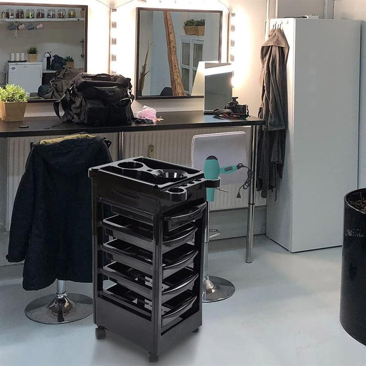 UNIQ hairdressing trolley / trolley roller table - Black - | Fashiongirl