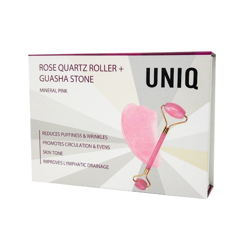 UNIQ Jade Roller + Guasha Stone (Pink) - | Fashiongirl