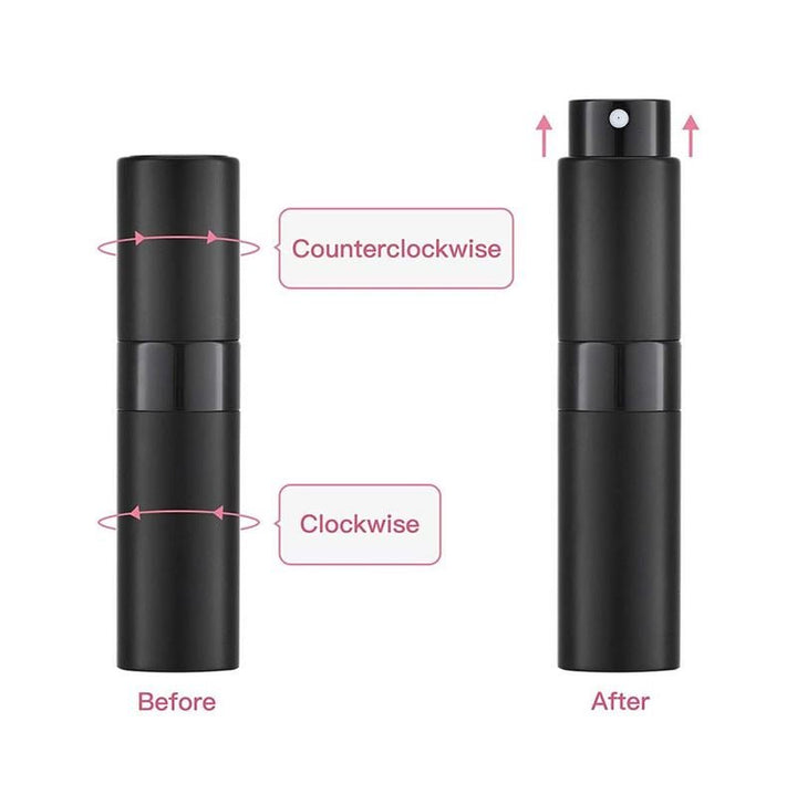 UNIQ Travel bottle for perfume refill with pump 8 ml - Silver - | Fashiongirl